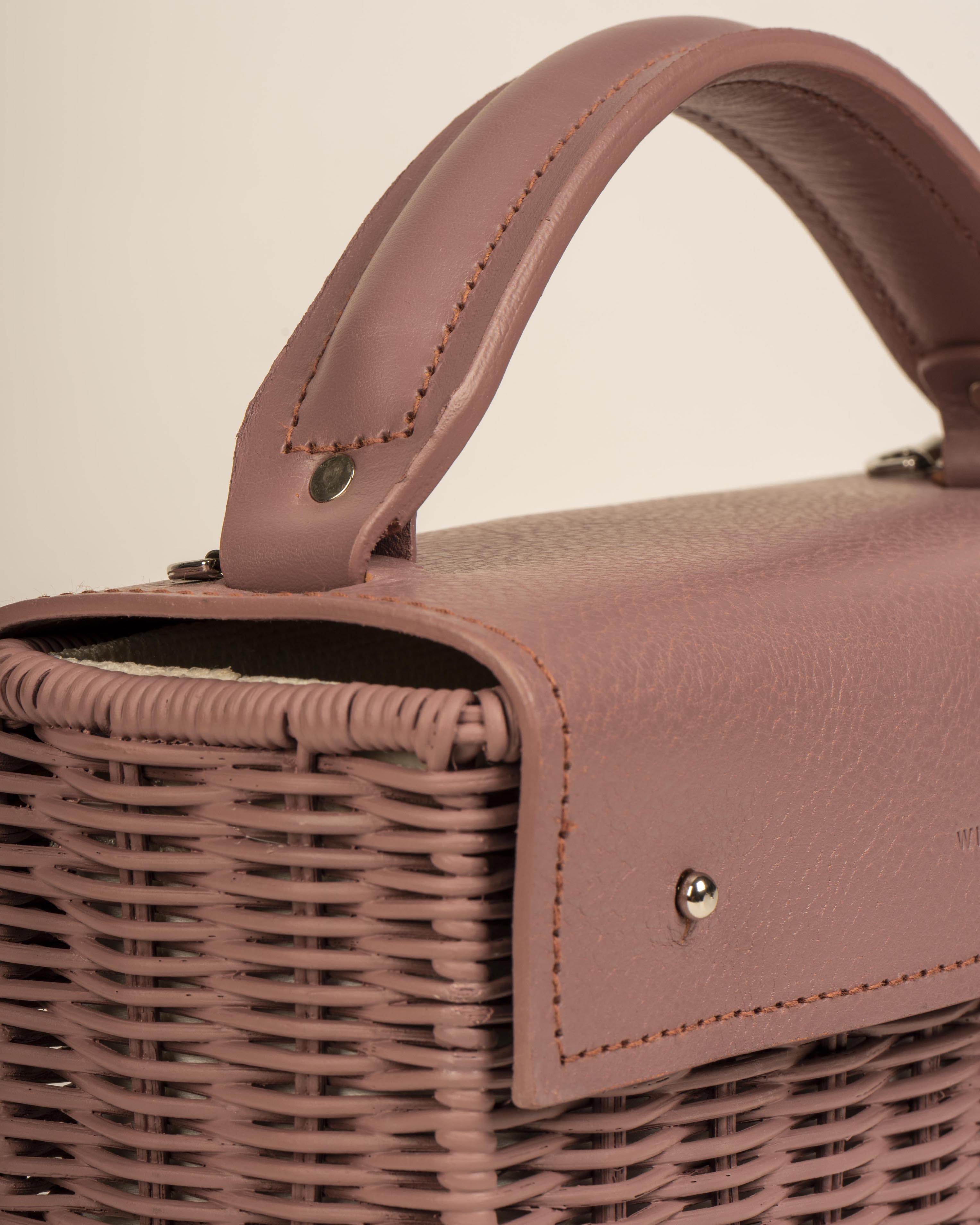 Close up of the Wicker Wings Kuai dusk bag.