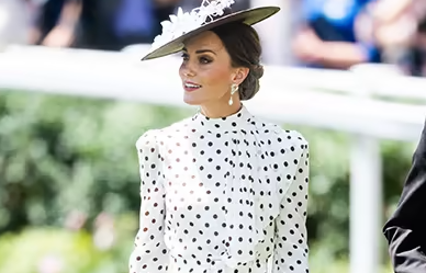 Kate Middleton in polka dots at Royal Ascot
