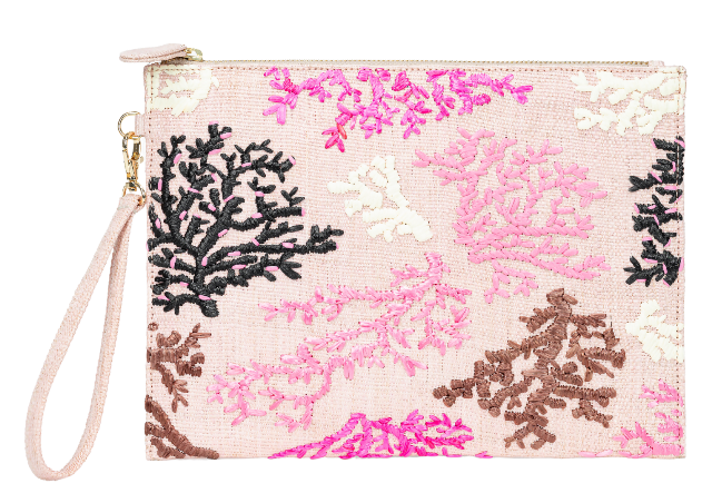 GUSTOKO Handcrafted Moana vegan pouch in Peach