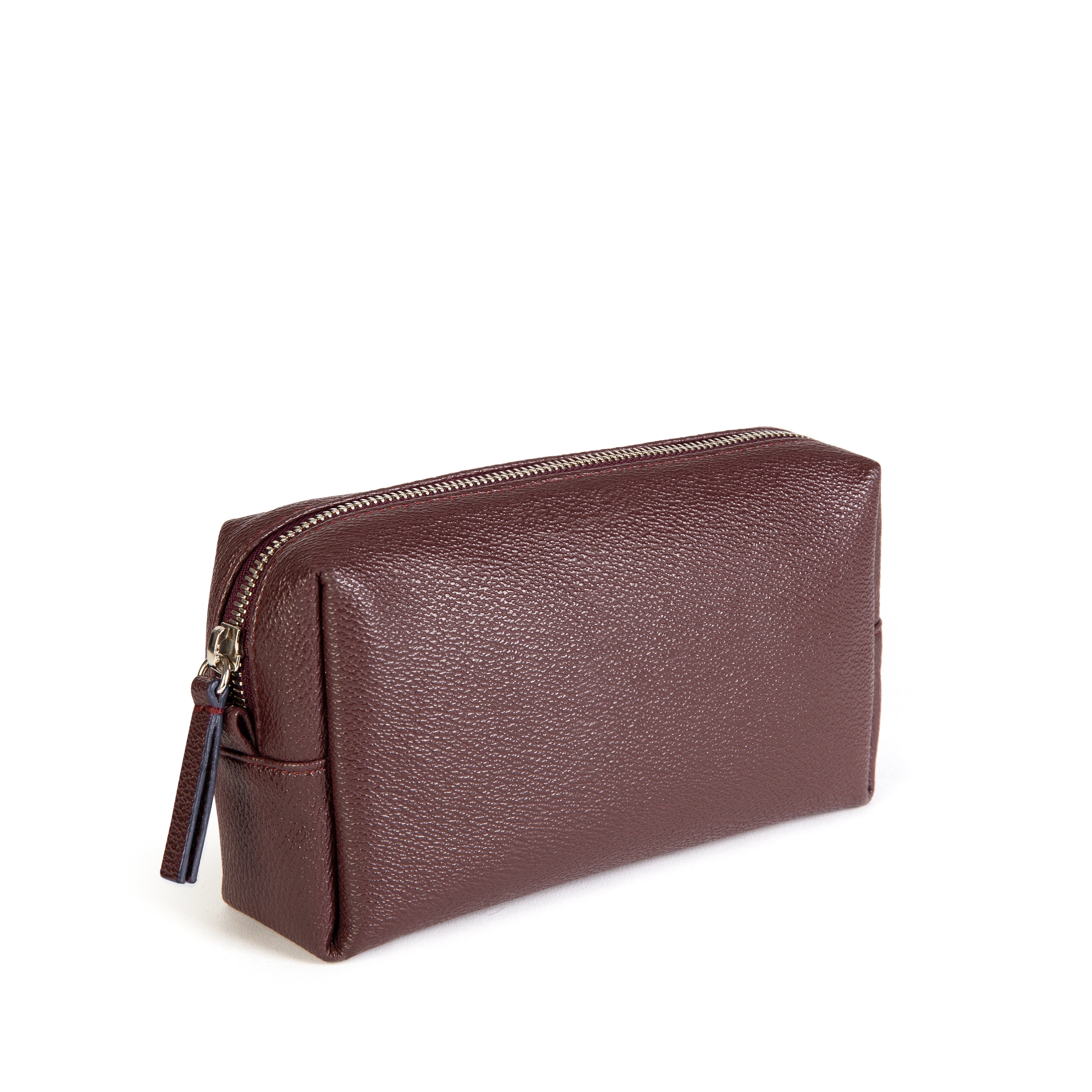 LUXTRA vegan wash bag, burgundy, profile 