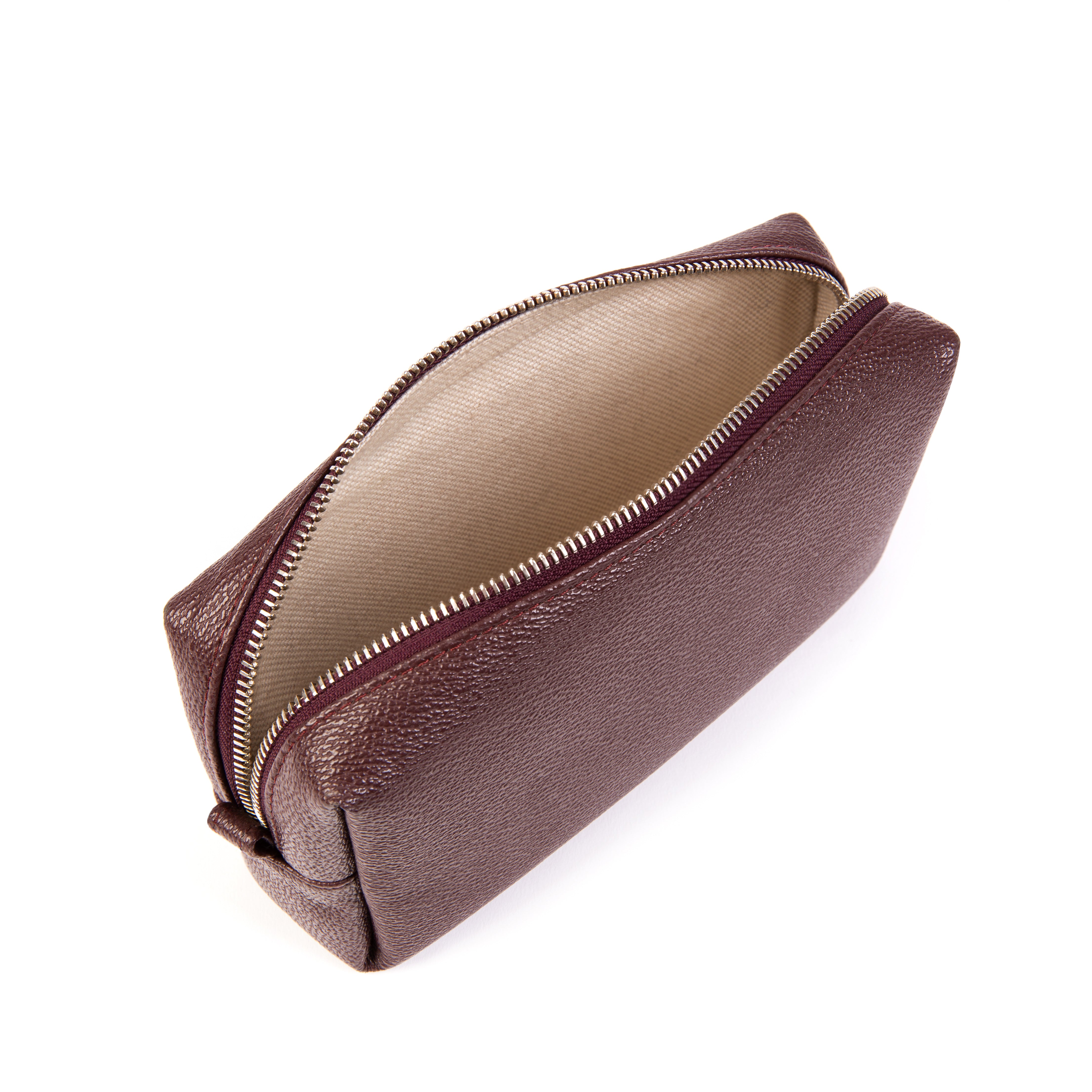 LUXTRA vegan wash bag, burgundy, interior